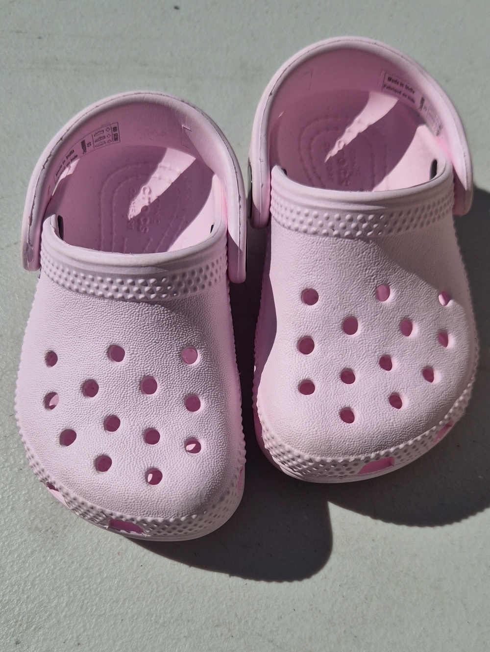 CROCS Kids Light Pink Classic Clog Sandals
